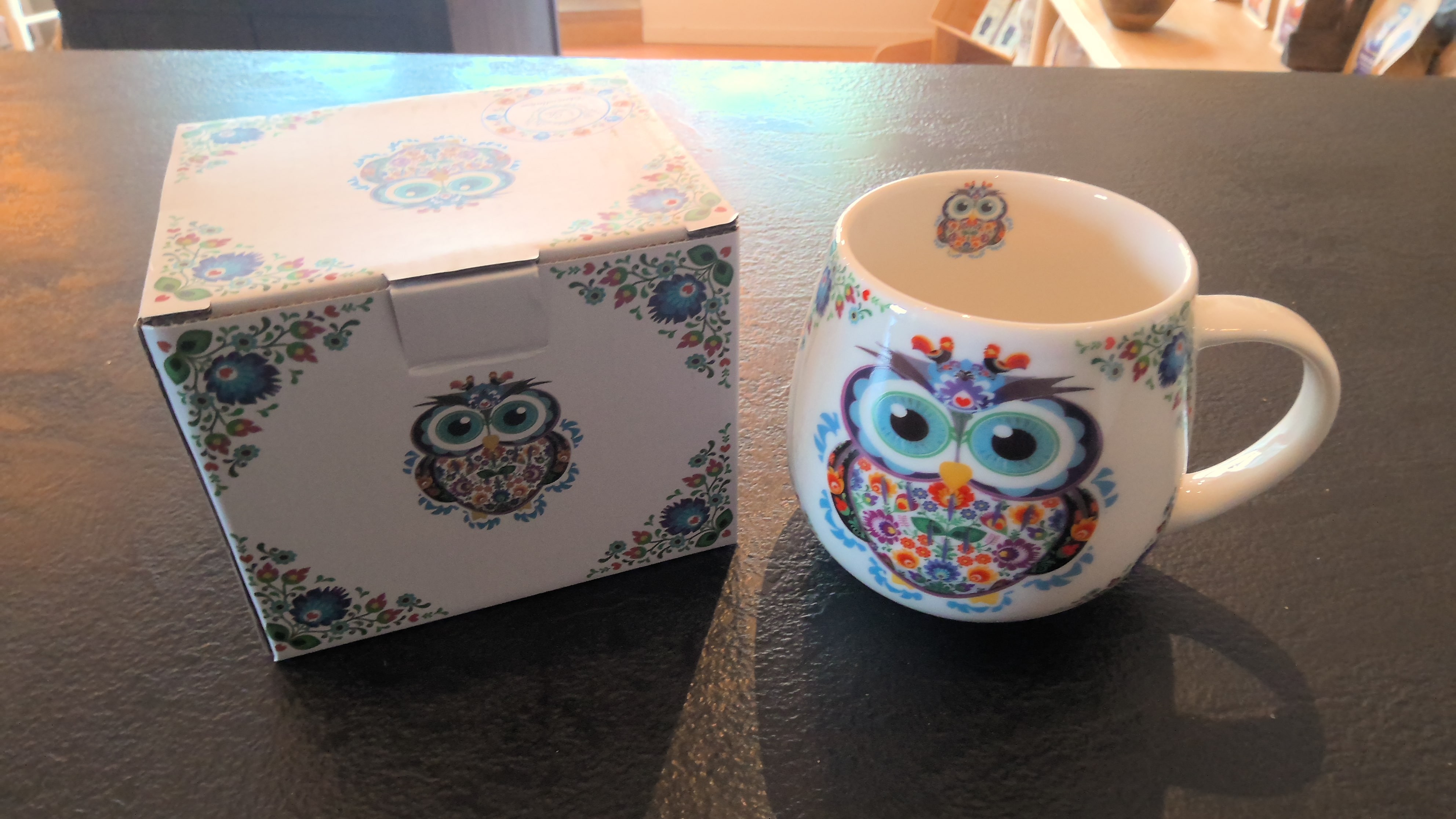 MUG BARREL 430ml ETHNO Owl C4