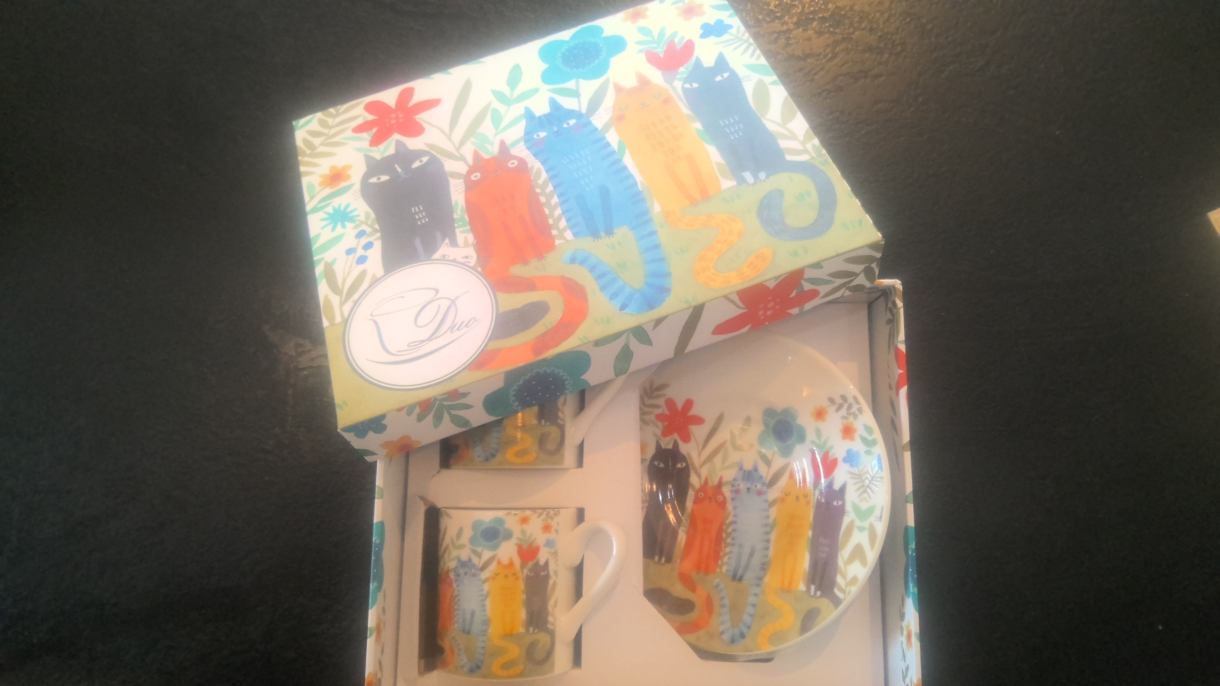 Set de 2 tasses 100ml Chat...