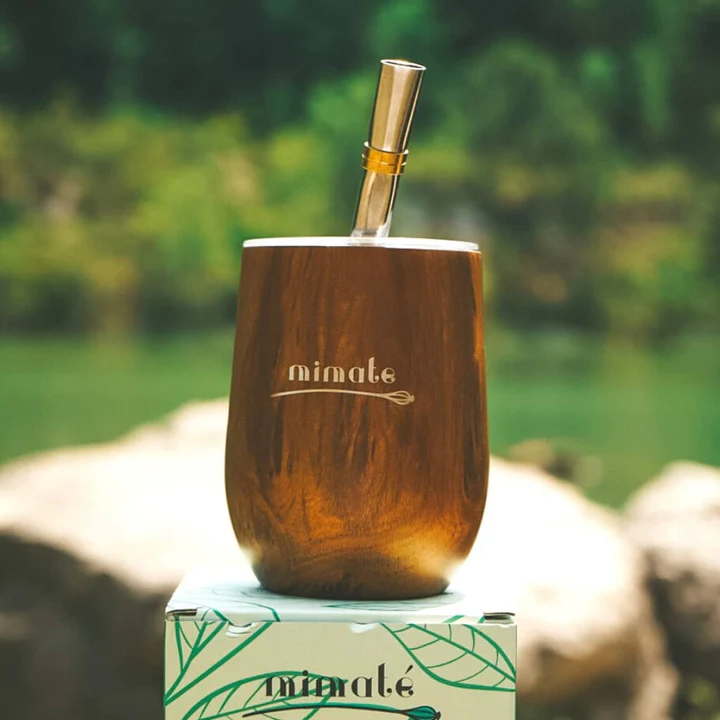 MIMATE - Calebasse inox bois